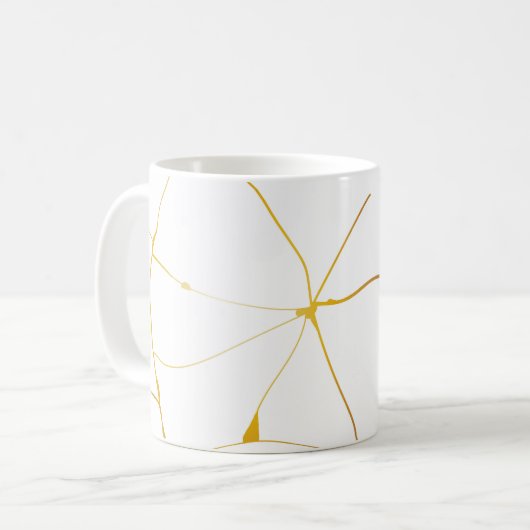 Gold Cracks Kaffeetasse (Vorderseite Links)