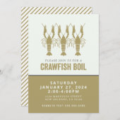 GOLD CRAWFISH BOIL EINLADUNG (Vorne/Hinten)