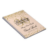 Gold Cream 30. Geburtstag Gästebuch Confetti Notizblock (Rechte Seite)