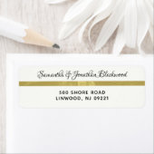 Gold & Cream Address Label-Kalligrafie (Insitu)