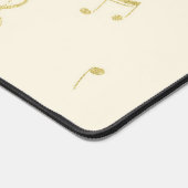 Gold Cream Music Notes Schreibtischunterlage (Ecke)