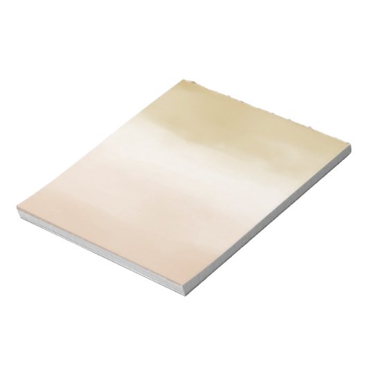 Gold Cream Peach Ombre Leben ist schön Notizblock (Rotiert)