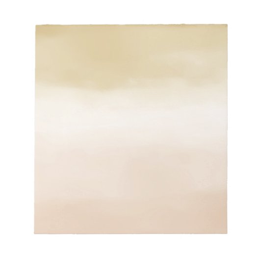 Gold Cream Peach Ombre Leben ist schön Notizblock (Vorderseite)