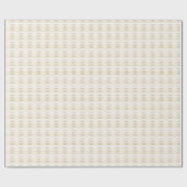 Gold Cream Stripes Muster Weihnachten Geschenkpapier (Flach)
