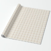 Gold Cream Stripes Muster Weihnachten Geschenkpapier (Ungerollt)