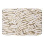Gold Cream Zebra Print Badematte (Vorderseite)