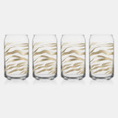 Gold Cream Zebra Print Dosenglas (Hinten)