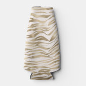 Gold Cream Zebra Print    Flaschenkühler (Vorderseite)