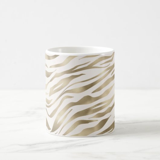 Gold Cream Zebra Print    Kaffeetasse (Mittel)