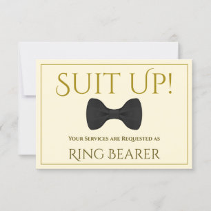 Gold & Creme Anzug Up is my ring bester card Karte