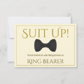 Gold & Creme Anzug Up is my ring bester card Karte (Vorderseite)