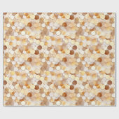 Gold Creme Braun Münzkreise Geschenkpapier (Flach)