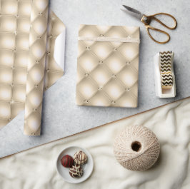 Gold Creme Champagne Diamond Geschenkpapier