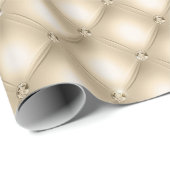 Gold Creme Champagne Diamond Geschenkpapier (Rolleneckpunkt)