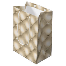 Gold Creme Champagne Diamond Mittlere Geschenktüte