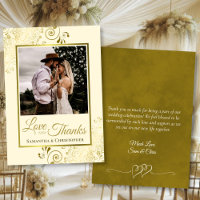 Gold & Creme Liebe & Danke Posh Wedding Foto Hinwe