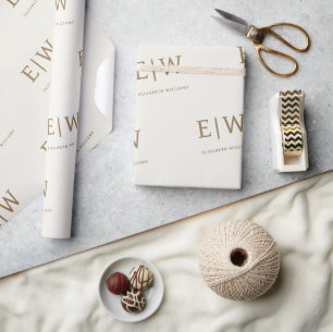 Gold Creme Markenverpackung für Unternehmen Geschenkpapier
