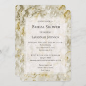 Gold Creme Orchid Blume Brautparty Einladung (Vorne/Hinten)