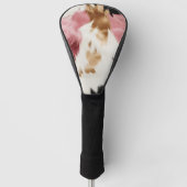 Gold Creme Pink Black Cowgirl Cowhide Golf Headcover (Vorderseite)