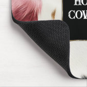 Gold Creme Pink Black Cowgirl Cowhide Mousepad (Ecke)