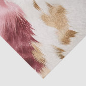Gold Creme Pink Black Cowgirl Cowhide Seidenpapier (Detail)