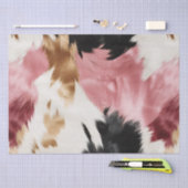 Gold Creme Pink Black Cowgirl Cowhide Seidenpapier (Handwerk)