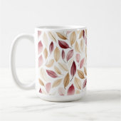 Gold Creme Rouge Rot Blätter  Kaffeetasse (Links)
