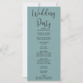 Gold Crescent Moon Celestial Blue Wedding Program (Rückseite)