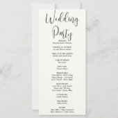 Gold Crescent Moon Celestial White Wedding Program (Rückseite)