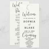 Gold Crescent Moon Celestial White Wedding Program (Vorne/Hinten)