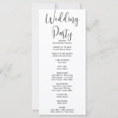 Gold Crescent Moon Celestial White Wedding Program (Rückseite)