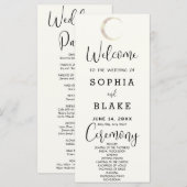 Gold Crescent Moon Celestial White Wedding Program (Vorne/Hinten)
