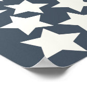 Gold Crescent Moon Midnight Blue Gästebuchsignatur Poster (Ecke)