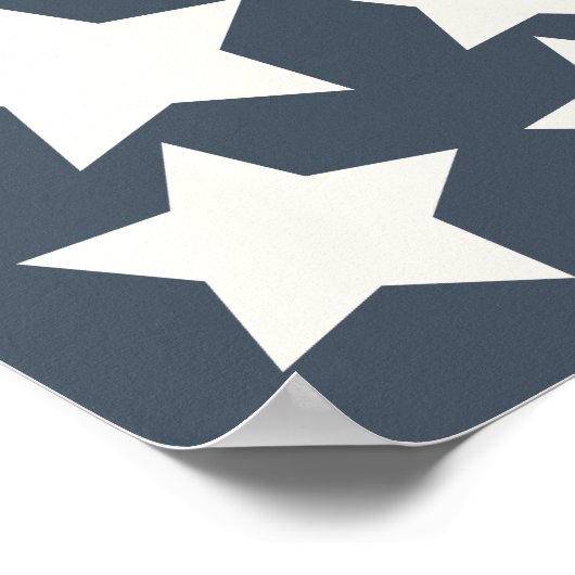 Gold Crescent Moon Midnight Blue Gästebuchsignatur Poster (Ecke)