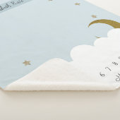 Gold Crescent Moon & Stars Grau Meilenstein Sherpadecke (3/4)