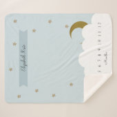 Gold Crescent Moon & Stars Grau Meilenstein Sherpadecke (Vorderseite (Horizontal))