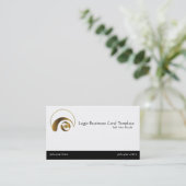 Gold Crop Circles-Logo - Einfaches Reiki-Logo Visitenkarte (Stehend Vorderseite)