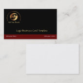 Gold Crop Circles-Logo - Einfaches Reiki-Logo Visitenkarte (Vorne/Hinten)