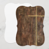 Gold Cross-12x18 Einladungshülse Einladung (Vorne/Hinten)