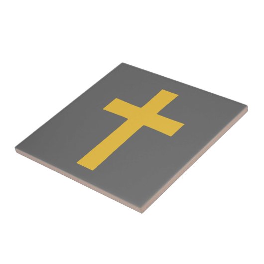 Gold Cross auf schwarz Fliese (Seite)