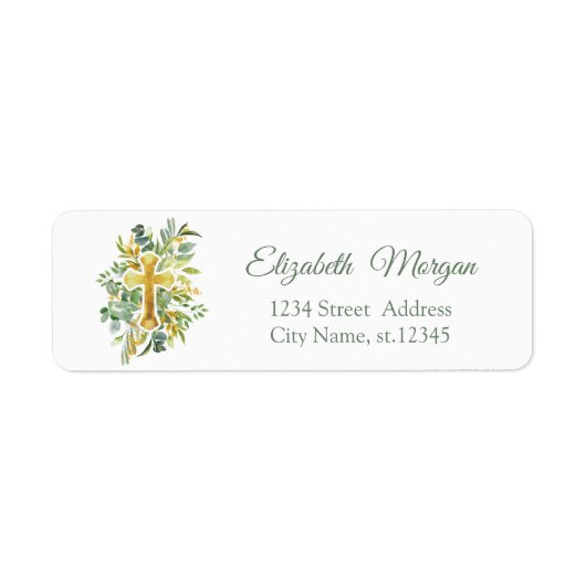 Gold Cross Blätter Erste Heilige Kommune (Vorne)