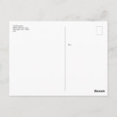 Gold Cross Blue Custom Baby Boy Taufe Foto Postkarte (Rückseite)