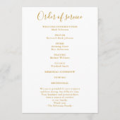 Gold Cross Celebration of Life Order of Service Programm (Rückseite)