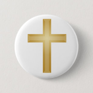 Gold Cross/Easter Button