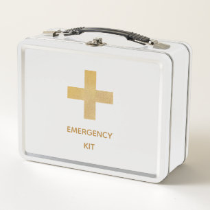 Gold Cross Erste-Hilfe-Set Medizin Metallbox Metall Brotdose