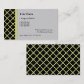 Gold Cross-Muster auf Black Custom Business Cards Visitenkarte (Vorne/Hinten)