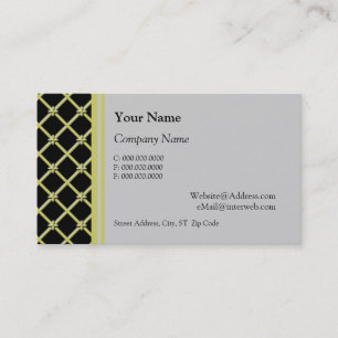 Gold Cross-Muster auf Black Custom Business Cards Visitenkarte