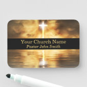 Gold Cross Reflection Church  Namensschild (Beispiel)
