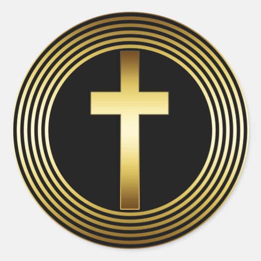 GOLD CROSS RUNDER AUFKLEBER (Vorderseite)