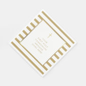 Gold Cross Stripe Erste heilige Kommunion-Nachrich Serviette (Ecke)